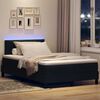 vidaXL Boxspringbett mit Matratze mit LED Schwarz 120 x 200 cm Stoff