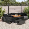 vidaXL Gartensofa-set 9 pcs Schwarz Poly-Rattan