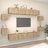 vidaXL 8-tlg. TV-Schrank-Set Sonoma-Eiche Holzwerkstoff