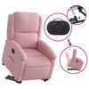 vidaXL Relaxsessel mit Aufstehhilfe Rosa Samt