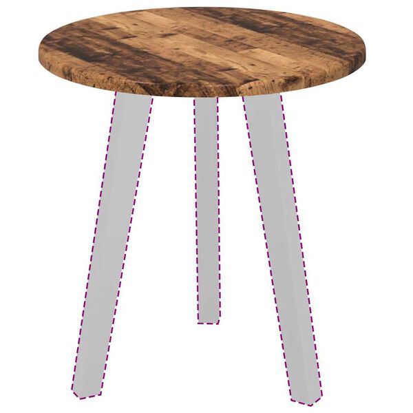 vidaXL Tischplatte Altholz 40 x 40 x 1,5 cm Holzwerkstoff