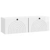 vidaXL Wandmontierter TV-Schrank Hochglanz Wei&szlig; 98 x 31 x 30 cm