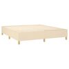 vidaXL Boxspringbett mit Matratze & LED Creme 160x200 cm Stoff
