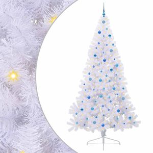 vidaXL K&uuml;nstlicher Weihnachtsbaum Wei&szlig; 240 cm PVC und Stahl