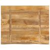vidaXL Tischplatte 100x80x2,5 cm Baumkante Massivholz Raues Mangoholz