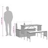 vidaXL 3-tlg. Garten-Essgruppe mit Kissen Beige Poly Rattan