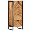 vidaXL Badschrank 40x30x100 cm Massivholz Akazie und Eisen