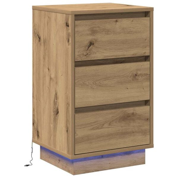 vidaXL Nachttisch Artisan-Eiche 39 x 34,5 x 65 cm Holzwerkstoff