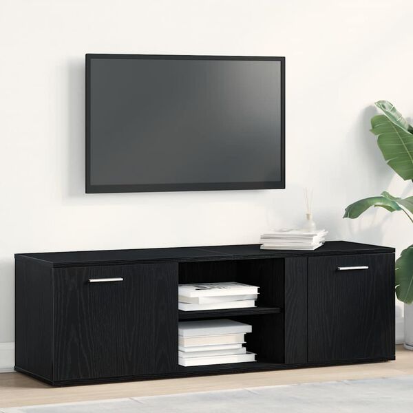 vidaXL TV-Schrank Schwarze Eiche 120x34x37 cm Holzwerkstoff