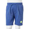 Kindershorts mit Kordelzug Blau Melange 128