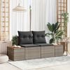 vidaXL Gartensofa Grau 184 x 62 x 85cm Poly-Rattan