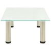 vidaXL TV-Tisch 80x35x17 cm Satiniertes Hartglas
