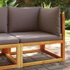 vidaXL Gartensofa-Ecke mit Kissen Holz Akazie & Rattan