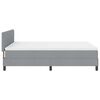 vidaXL Boxspringbett mit Matratze mit LED Hellgrau 160 x 200 cm Stoff
