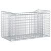 vidaXL Gabionen-Hochbeet 50 x 100 x 60 cm Verzinkter Stahl Silber