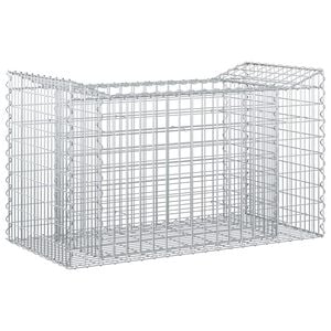 vidaXL Gabionen-Hochbeet 50 x 100 x 60 cm Verzinkter Stahl Silber