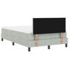 vidaXL Boxspringbett mit Matratze Hellgrau 120 x 190 cm Samt