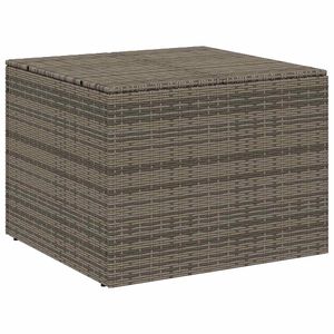 vidaXL Gartentruhe Grau 291L Poly Rattan