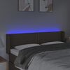 vidaXL LED Kopfteil Taupe 147x16x78/88 cm Stoff