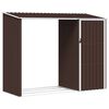 vidaXL Garten Brennholzlager Braun 245x98x159 cm Verzinkter Stahl