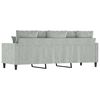 vidaXL 3-Sitzer-Sofa Hellgrau 180 cm Samt