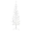 vidaXL K&uuml;nstlicher Halb-Weihnachtsbaum mit St&auml;nder Schlank Wei&szlig; 120 cm