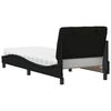 vidaXL Bett mit Matratze Schwarz 80x200 cm Stoff