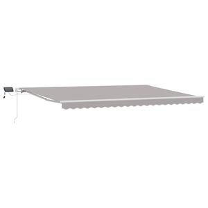 vidaXL Ausziehbare Markise Hellgrau 500 x 300 cm Stoff und Aluminium