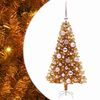 vidaXL Weihnachtsbaum Gold 120 cm PET