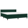 vidaXL Boxspringbett mit Matratze Dunkelgr&uuml;n 180x220 cm Samt