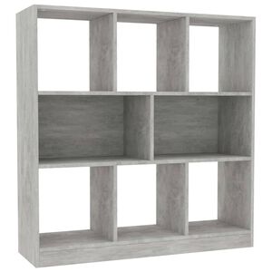 vidaXL B&uuml;cherregal Betongrau 97,5x29,5x100 cm Holzwerkstoff