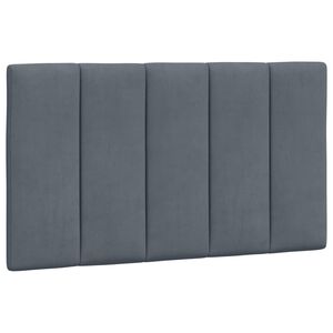 vidaXL Kopfteil-Kissen "Hanko" Dunkelgrau 80 cm Samt