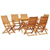 vidaXL Garten Essgruppe 7 pcs Braun Massivholz Akazie