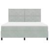 vidaXL Boxspringbett mit Matratze Hellgrau 180 x 200 cm Stoff