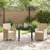 vidaXL Garten Essgruppe 3 pcs Beige Poly-Rattan
