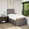 vidaXL Boxspringbett mit Matratze Taupe 100x200 cm Stoff