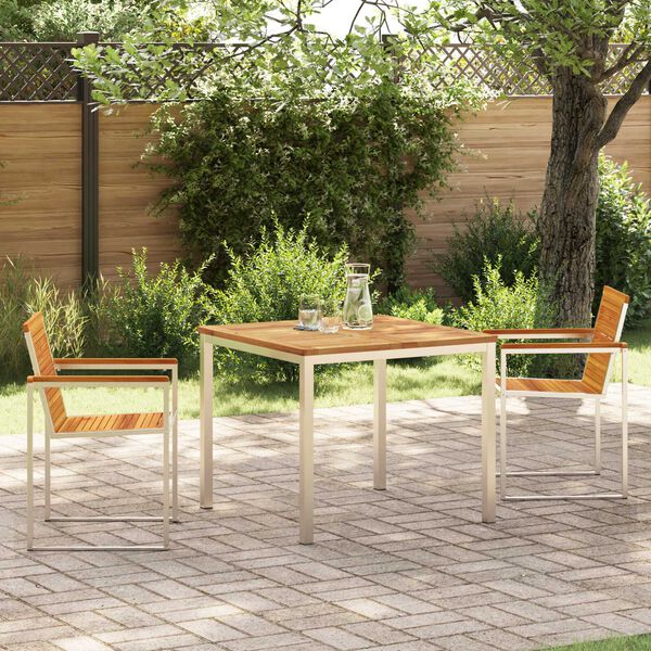 vidaXL Garten Essgruppe 3 pcs Braun Massivholz Akazie