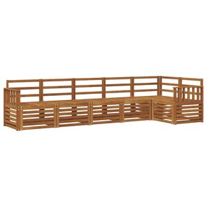 vidaXL Ecksofa Set 6 pcs Natur Massivholz Akazie