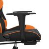 vidaXL Gaming-Stuhl mit Massage & Fu&szlig;st&uuml;tze Schwarz Orange Kunstleder