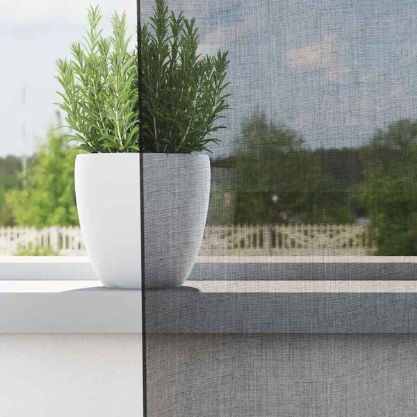 vidaXL Voile Vorhänge mit Lasche 2 Stk. Schwarz