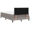 vidaXL Boxspringbett mit Matratze Taupe 120 x 200 cm Stoff