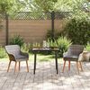 vidaXL Garten Essgruppe mit Kissen 3 pcs Grau Poly-Rattan