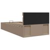 vidaXL Bett mit Bettkasten LED Cappuccino-Braun Kunstleder 100x200 cm