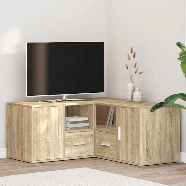 vidaXL Eckregal Sonoma-Eiche 160x40x45 cm Holzwerkstoff