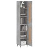 vidaXL Highboard Betongrau 34,5x34x180 cm Holzwerkstoff