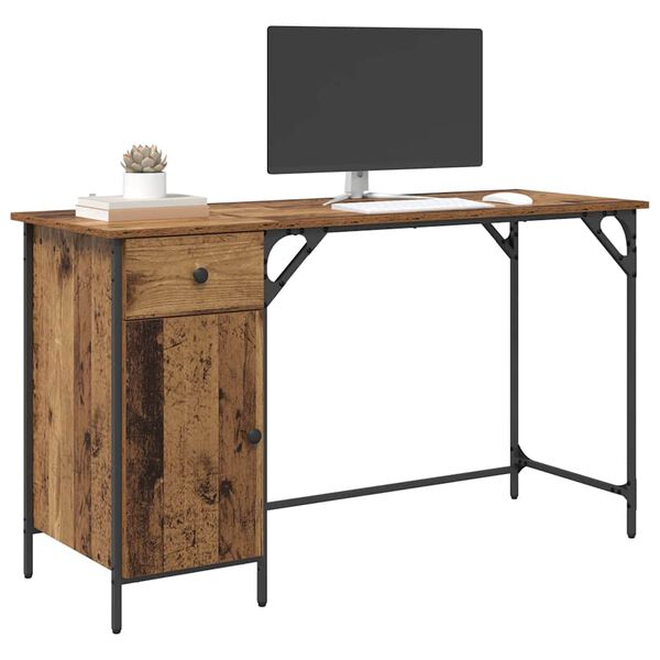 vidaXL Computertisch Altholz 131 x 48 x 75 cm Holzwerkstoff