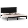 vidaXL Massivholzbett Schwarz 180x200 cm