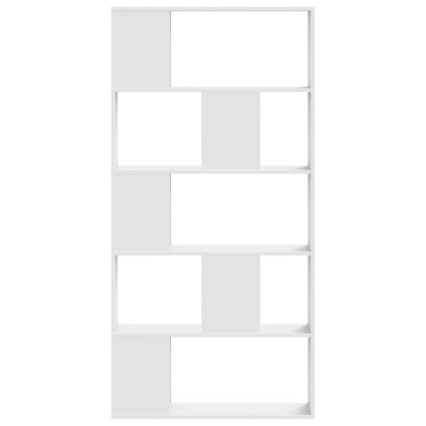 vidaXL Bücherregal 5 Böden Weiß 80,5x23,5x162,5 cm Holzwerkstoff