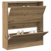 vidaXL Schuhschrank Ger&auml;ucherte Eiche 80 x 21 x 87,5 cm Holzwerkstoff
