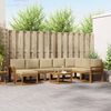 vidaXL Outdoor-Sofagarnitur mit Kissen 9 pcs Natur und Beige